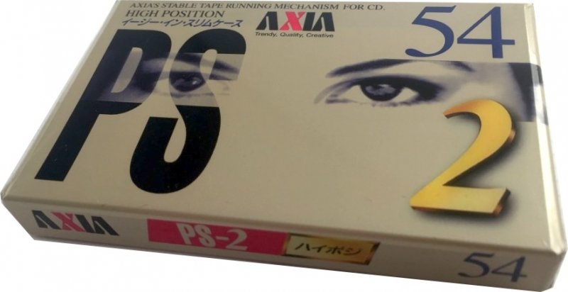 Compact Cassette AXIA PS-II / PS-2 54 "PS2G 54" Type II Chrome 1995 Japan