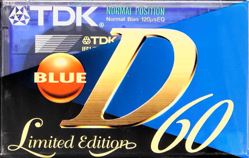 Compact Cassette TDK D 60 "D-60BEA Limited Edition Blue" Type I Normal 1995 Europe