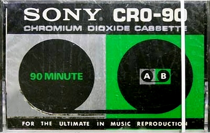 Compact Cassette Sony 90 "CRO-90" Type II Chrome 1972 USA