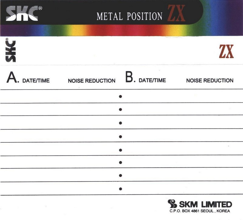 Compact Cassette: Sunkyong Magnetic Limited (SKM) SKC - ZX 60