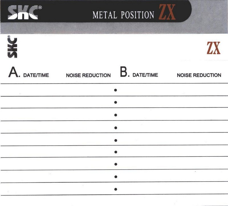 Compact Cassette: Sunkyong Magnetic Limited (SKM) SKC - ZX 60