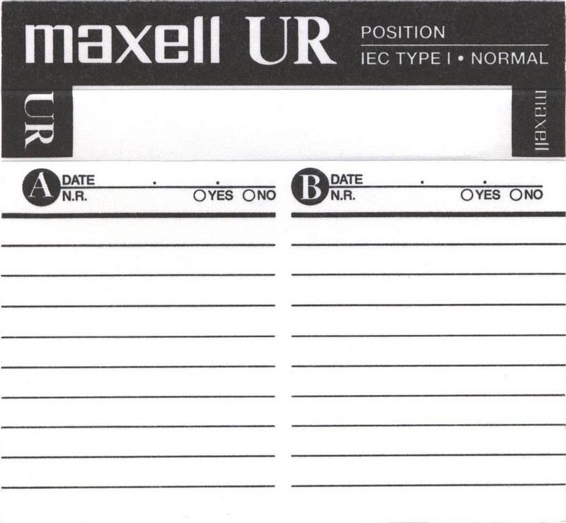 Compact Cassette Maxell UR 120 Type I Normal 2002 North America