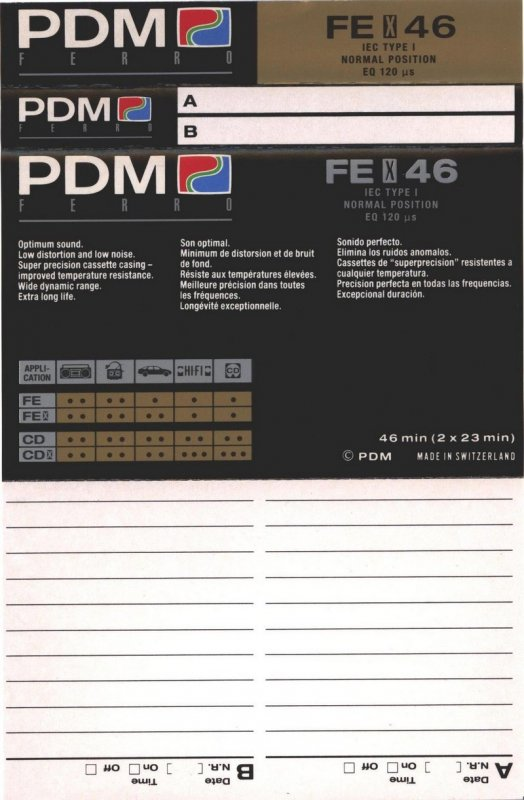 Compact Cassette:  PDM - FE X 46