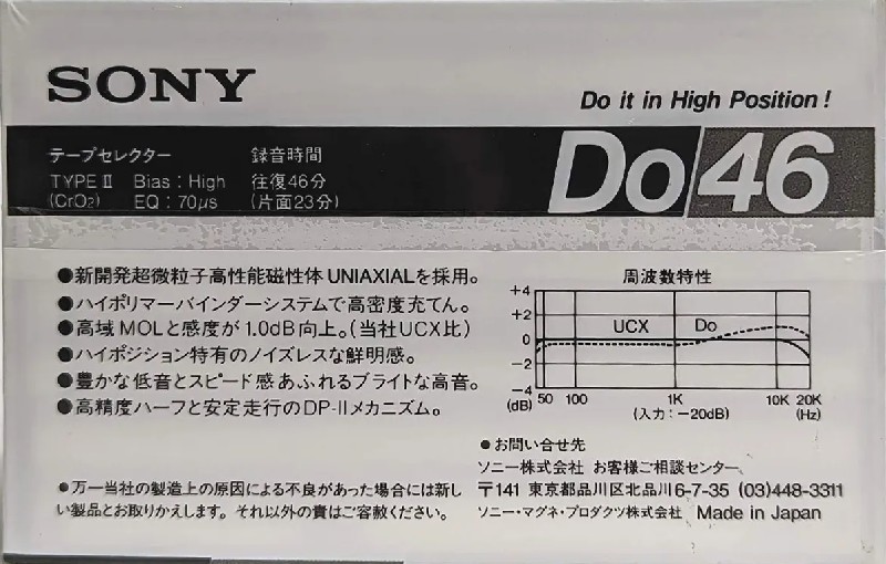 2 pack Sony Do 46 "2DO46" Type II Chrome 1985 Japan