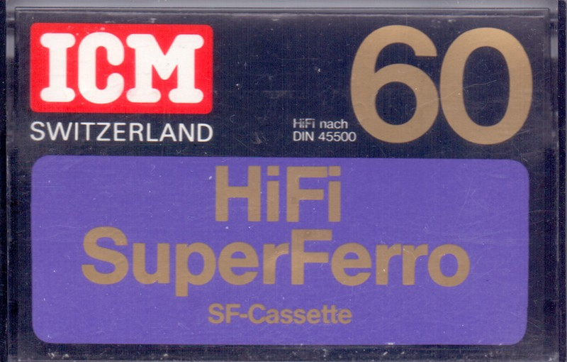 Compact Cassette ICM HIFI Super Ferro 60 "SF-Cassette" Type I Normal 1981 Europe