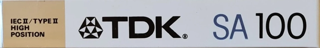 Compact Cassette TDK SA 100 Type II Chrome 1988 North America