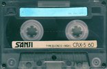 Compact Cassette Sanji CRX-S 60 Type II Chrome 1990 Japan