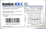 Compact Cassette Konica KX-I 60 Type I Normal 1987 Europe