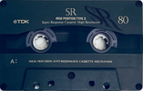 Compact Cassette TDK SR 80 "SR-80R" Type II Chrome 1992 Japan