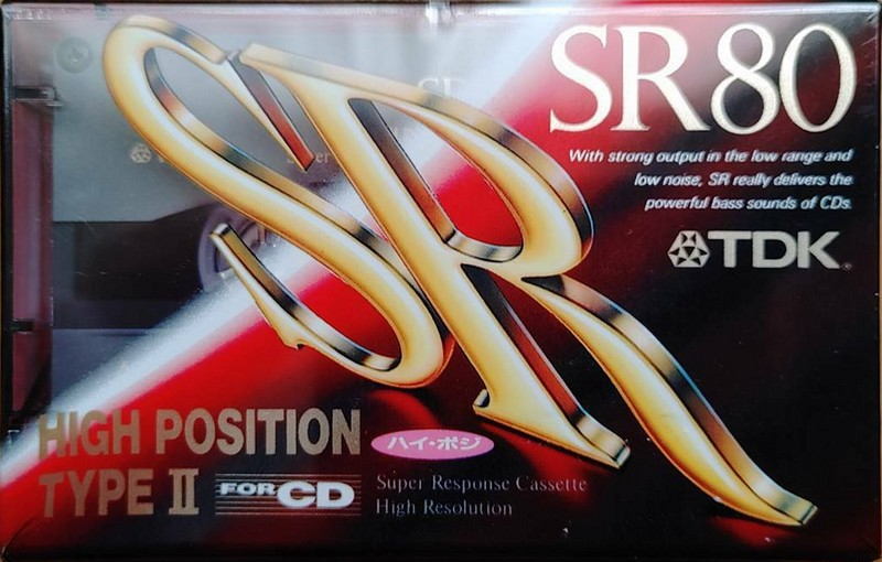 Compact Cassette TDK SR 80 "SR-80R" Type II Chrome 1992 Japan