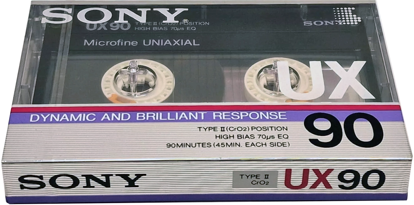 Compact Cassette Sony UX 90 Type II Chrome 1986 USA