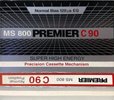Compact Cassette Premiere 90 "MS 800" Type I Normal 1984 Worldwide