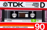 Compact Cassette TDK D 90 Type I Normal 1986 North America