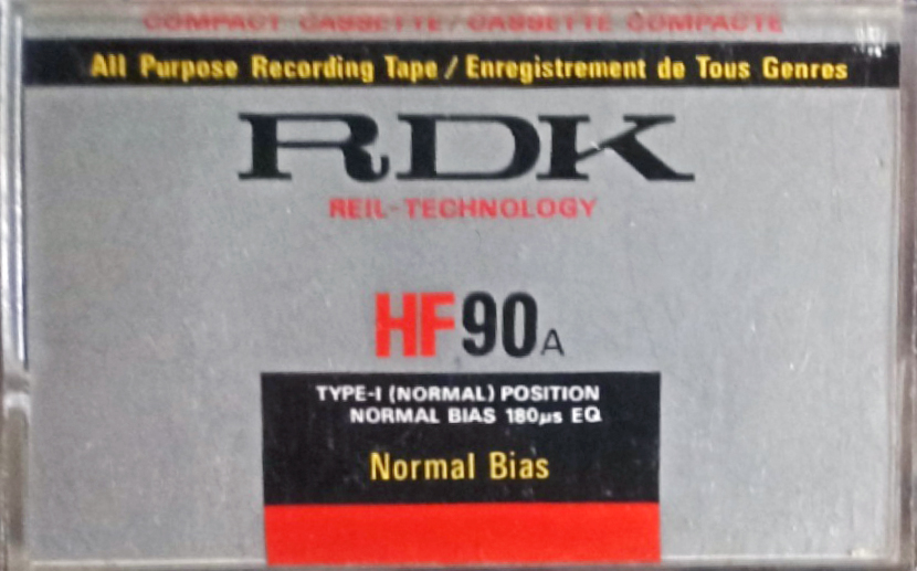 Compact Cassette RDK 90 Type I Normal 1984 Hong Kong