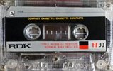 Compact Cassette RDK 90 Type I Normal 1984 Hong Kong