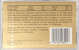 Compact Cassette Recoton XR 90 Type I Normal 1988 USA