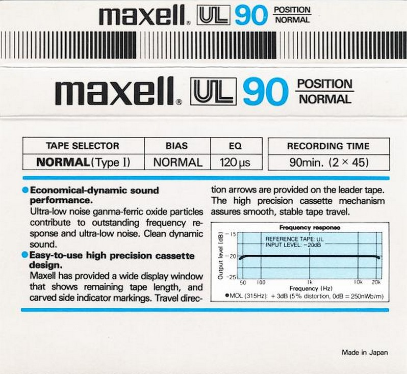 Compact Cassette: Maxell / Hitachi Maxell - UL 90