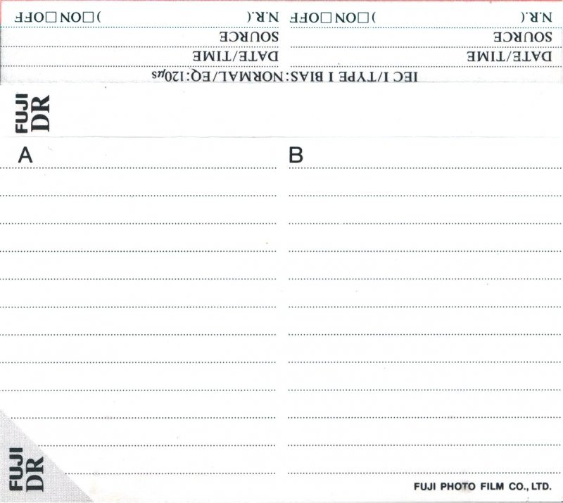 Compact Cassette Fuji DR 60 Type I Normal 1995 Europe