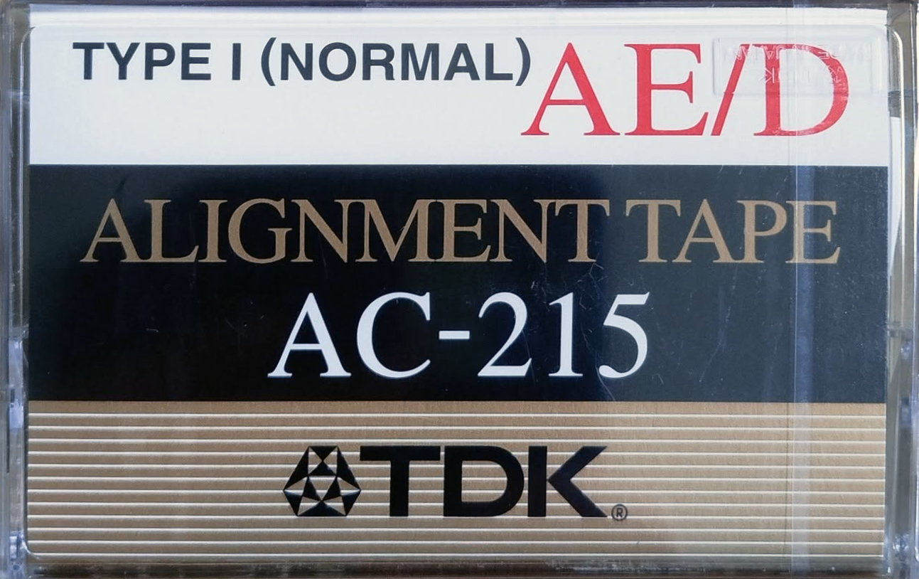 Compact Cassette TDK AE "Alignment tape AC-215" Service Cassette 1992 North America