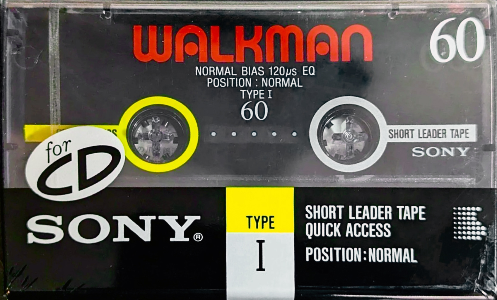 Compact Cassette Sony Walkman 60 "C-60WM1" Type I Normal 1988 Japan