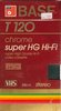 VHS, Video Home System BASF Super HG Hi-Fi 120 Type II Chrome 1985 North America