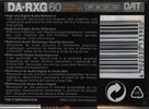 Digital Audio Tape TDK DA-RXG 60 "DA-RXG60EC" Type IV Metal 1996 Europe