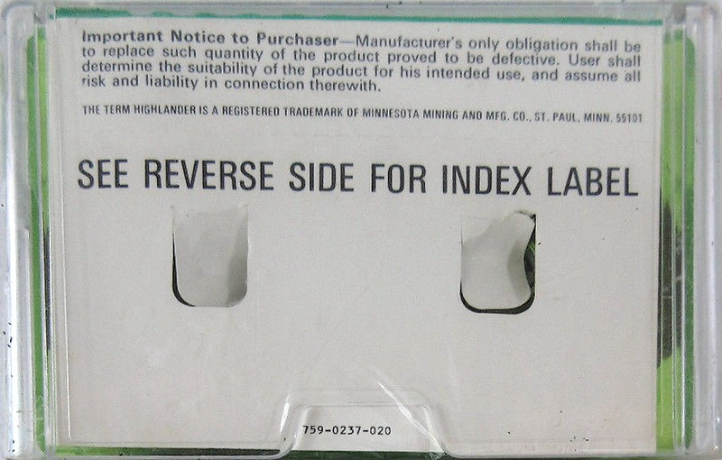 Compact Cassette 3M Highlander 60 Type I Normal 1972 USA