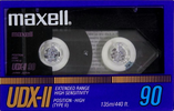 Compact Cassette Maxell UDX-II 90 Type II Chrome 1986 USA