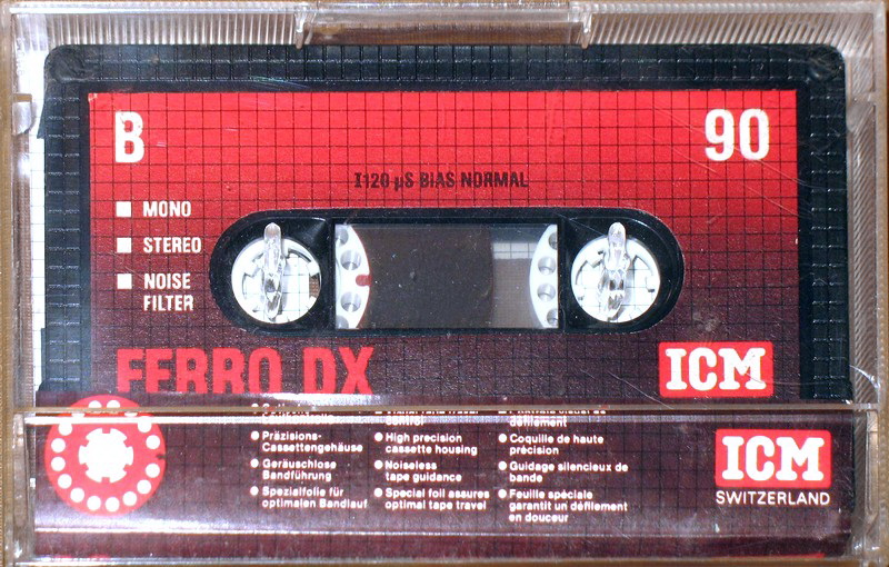 Compact Cassette ICM Ferro DX 90 Type I Normal 1979 Europe