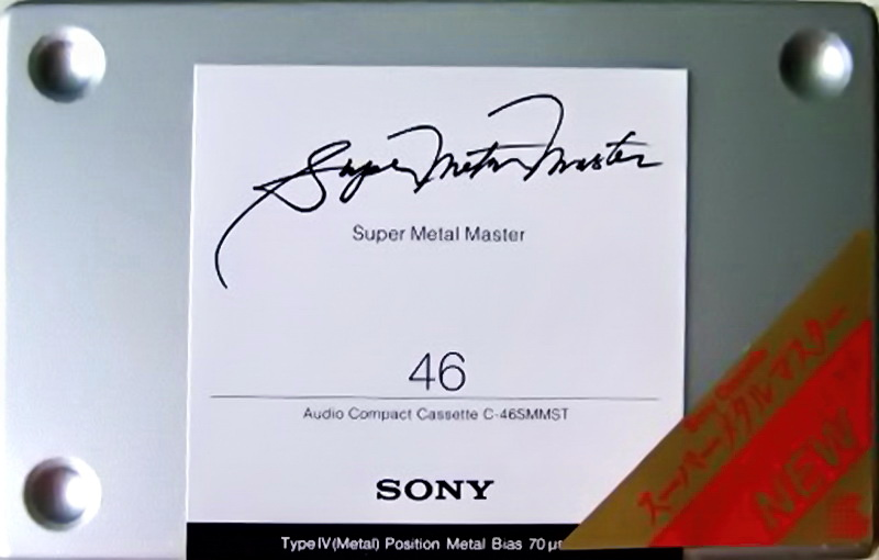 Compact Cassette Sony Super Metal Master 46 "C-46SMMST" Type IV Metal 1996 Japan