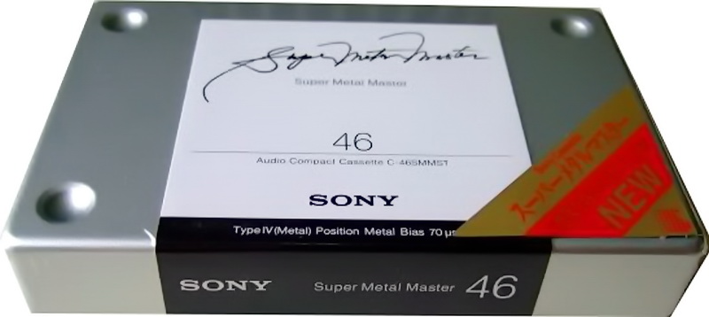 Compact Cassette Sony Super Metal Master 46 "C-46SMMST" Type IV Metal 1996 Japan