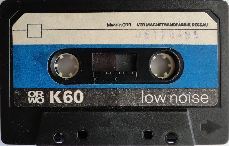 Compact Cassette ORWO 60 "black" Type I Normal 1985 East Germany