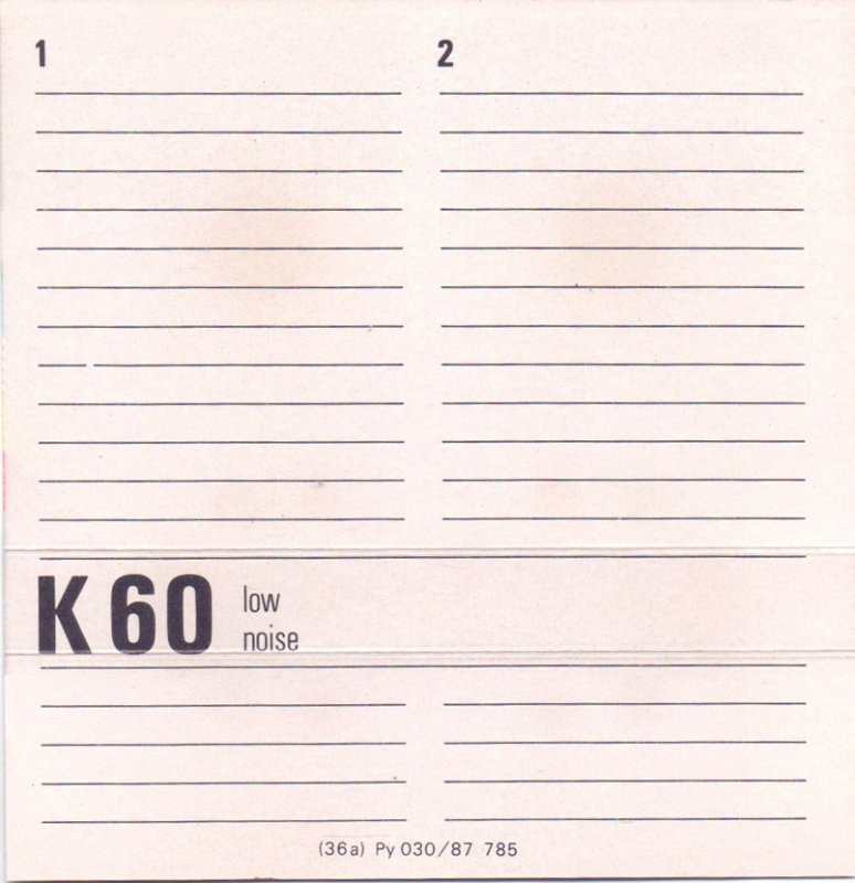 Compact Cassette ORWO 60 Type I Normal 1985 East Germany