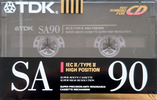 Compact Cassette TDK SA 90 "SA-90SA" Type II Chrome 1990 Australia, Europe
