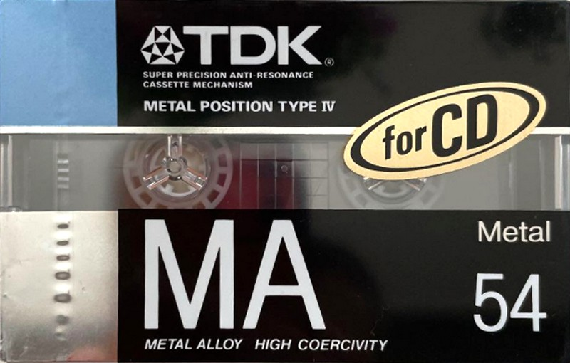 Compact Cassette TDK MA 54 "MA-54G" Type IV Metal 1987 Japan