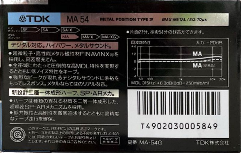 Compact Cassette: TDK  - MA 54