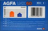 Compact Cassette AGFA LNX 60 Type I Normal 1986 Europe