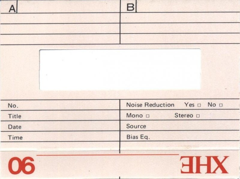 Compact Cassette Audio Magnetics XHE 90 Type I Normal 1982 Canada