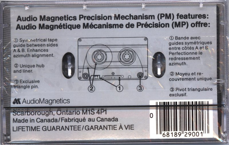Compact Cassette Audio Magnetics XHE 90 Type I Normal 1982 Canada