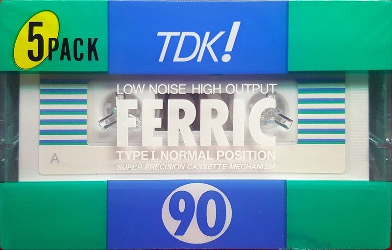 5 pack TDK Ferric 90 Type I Normal 1987 UK