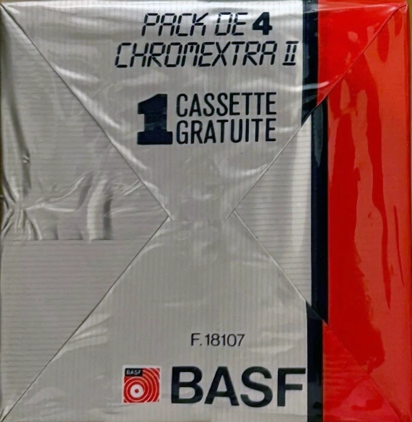 4 pack BASF Chromdioxid Extra II 90 "CR-E II" Type II Chrome 1985 France