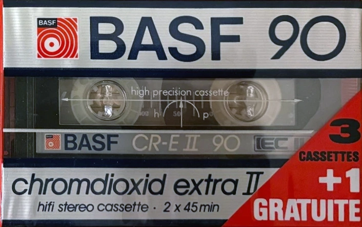 4 pack BASF Chromdioxid Extra II 90 "CR-E II" Type II Chrome 1985 France