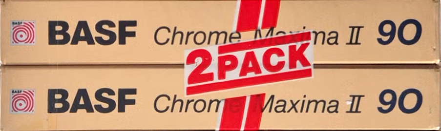 2 pack BASF Chrome Maxima II 90 Type II Chrome 1990 Europe