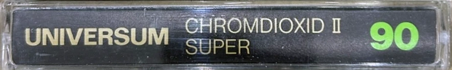 Compact Cassette Universum Super 90 Type II Chrome 1984 Europe