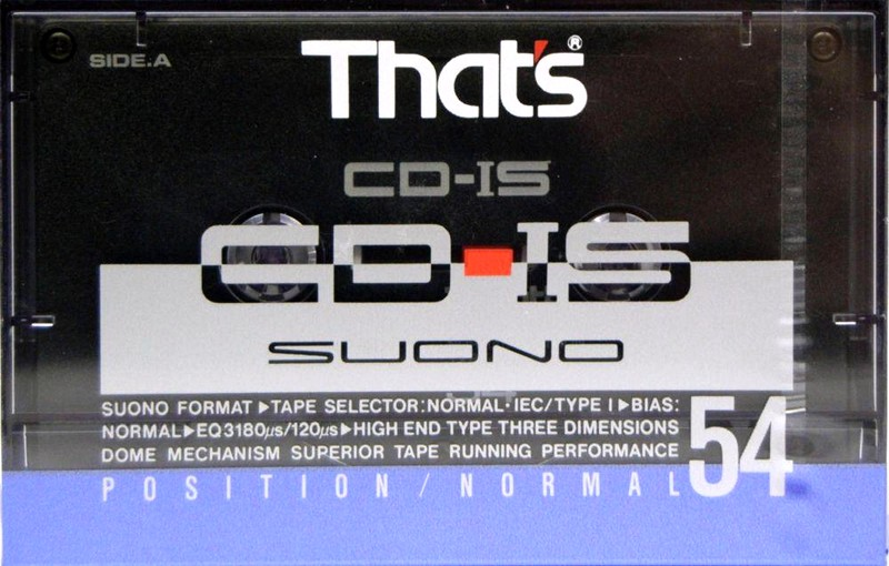 Compact Cassette Thats CD-IS 54 Type I Normal 1989 Japan