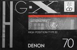 Compact Cassette Denon HG-X 70 Type II Chrome 1990 Japan