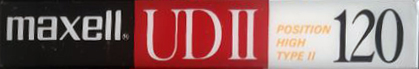 Compact Cassette Maxell UDII / UD2 120 Type II Chrome 1989 Japan