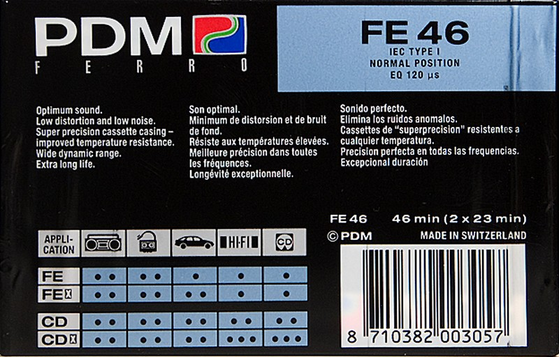 Compact Cassette PDM FE 46 Type I Normal 1990 Europe