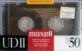 Compact Cassette Maxell UDII / UD2 50 Type II Chrome 1988 Japan
