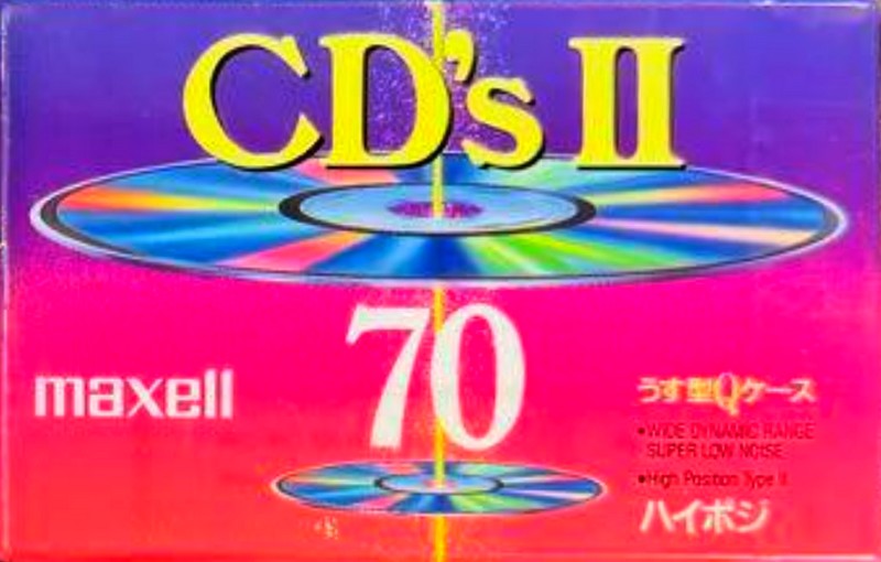 Compact Cassette Maxell CD`s II / CD`s 2 70 "CDS2-70" Type II Chrome 1992 Japan
